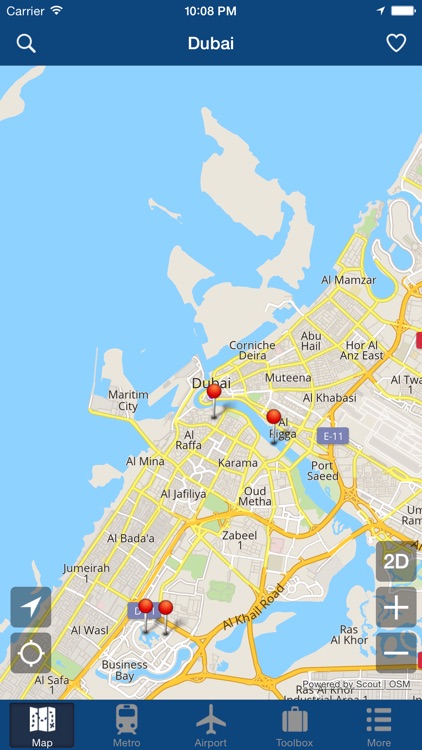 Dubai Offline Map - City Metro Airport and Travel Plan