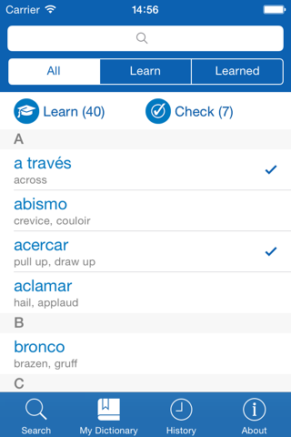 Spanish <> English Dictionary + Vocabulary trainer screenshot 3