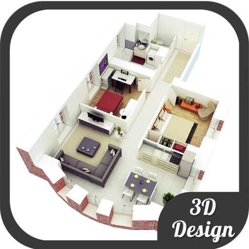Bedroom 3D Floor Plans & Design Ideas for iPad