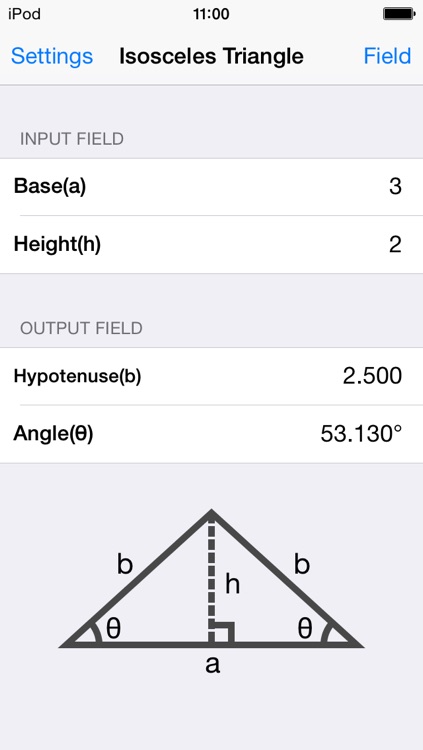 Isosceles Triangle Calculator