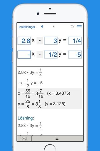 Systems of equations solver screenshot 2