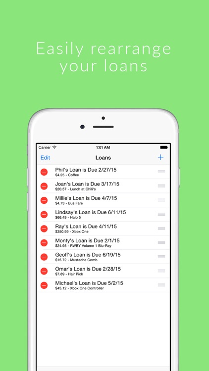 iOU - Loan Tracking
