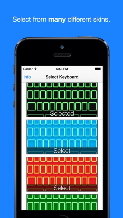 Neon Colored Keyboard