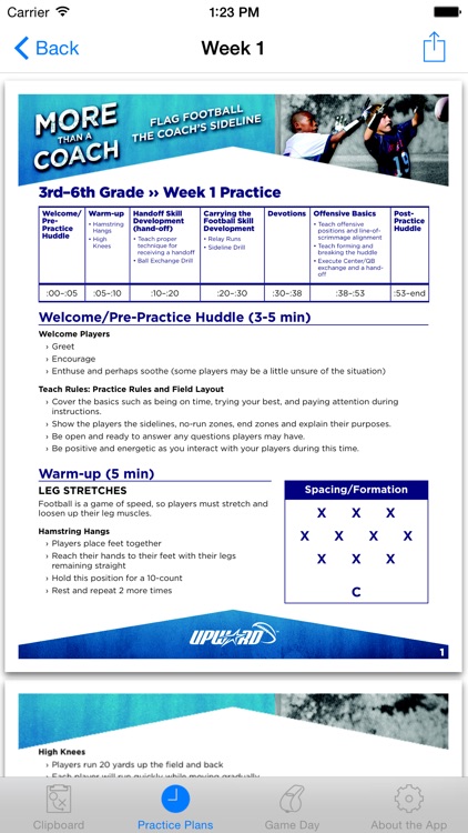 Upward Flag Football Coach