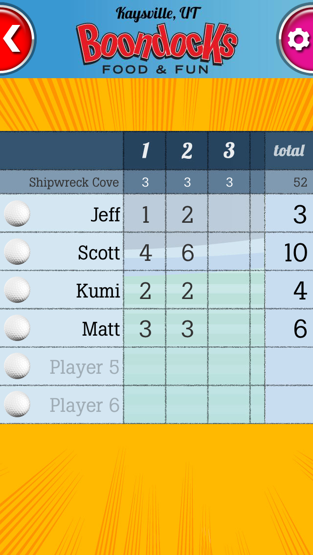 How to cancel & delete Boondocks Mini Golf Scorecard from iphone & ipad 3