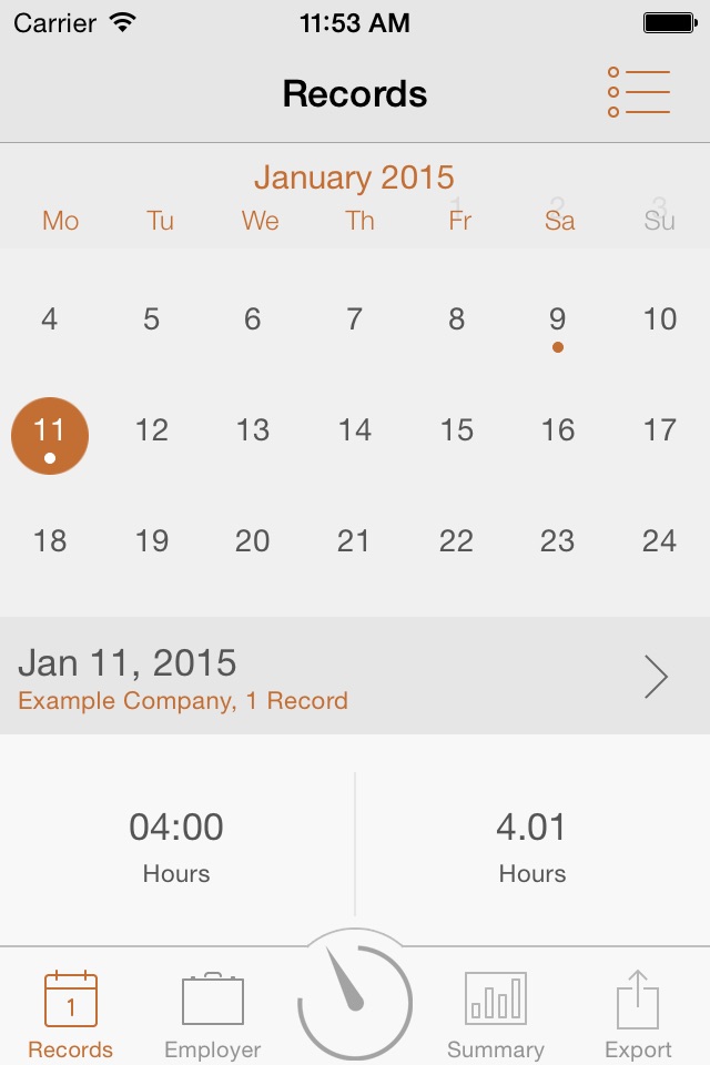 Working Hours Diary Pro screenshot 4