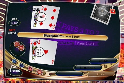 A BlackJack Vegas 21 Free Casino Style (Black Jack) Pro Game screenshot 3