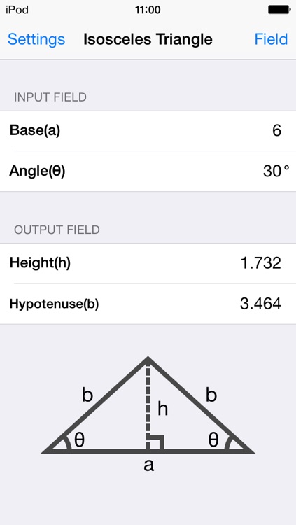 Isosceles Triangle Calculator screenshot-3