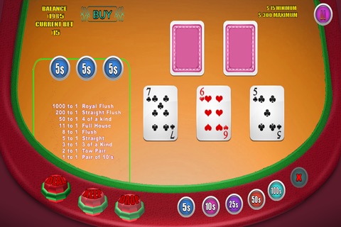 Vegas Casino : 5 Cards Poker screenshot 2