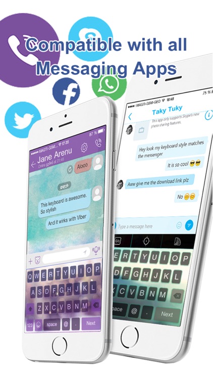 Custom Keyboard Blur Wallpaper Keyboard Design Themes screenshot-3
