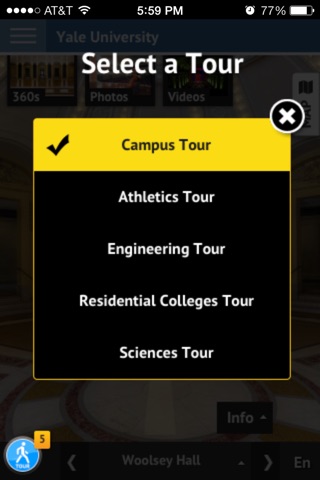 Yale Virtual Campus Tour screenshot 4