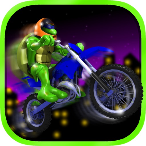 A Turtle Motorcycle Bike Race v. Mutant Ninja Warriors - PRO! Big Racing Fun for Kids!