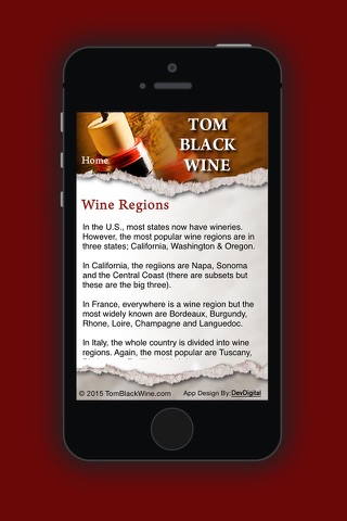 Tom Black Wine screenshot 2