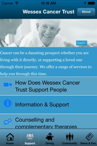 Wessex Cancer Trust screenshot 2