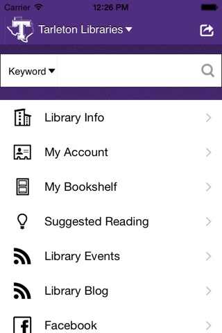 Tarleton Libraries screenshot 2