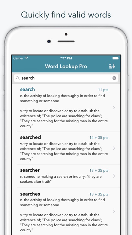 Word Lookup Pro - Dictionary and Anagram Finder "for Words With Friends"