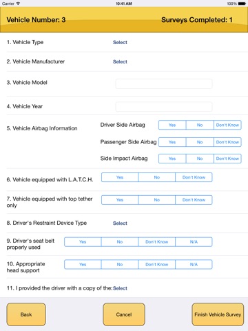 Child Safety Seat Survey screenshot 3