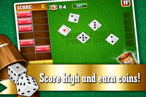 Monte Carlo Poker Dice PRO - Best VIP Addicting Yatzy Style Casino Game screenshot 2