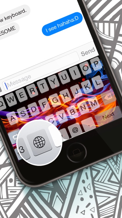 Custom Keyboard Abstract : Color & Wallpaper Themes in The Art Gallery Designs Style