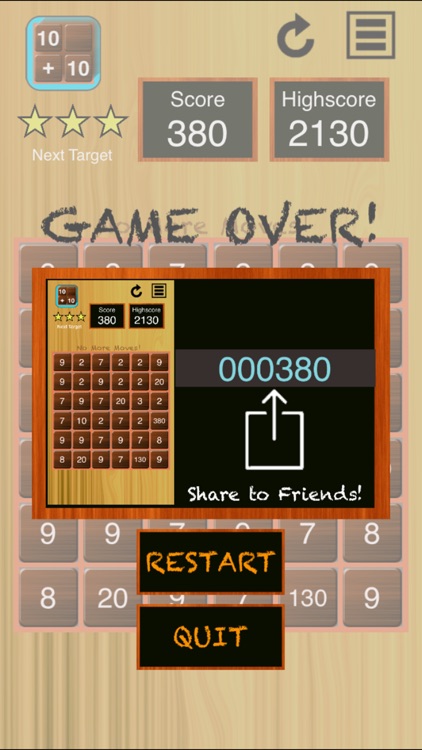 10+10 - multiple ten puzzel game screenshot-3