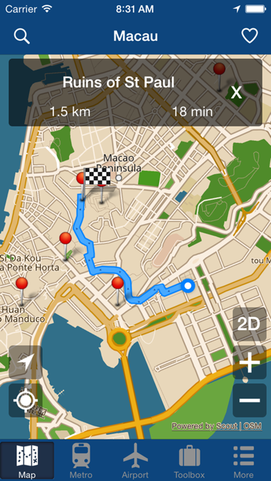 マカオオフライン地図 - シティメトロエアポート screenshot1