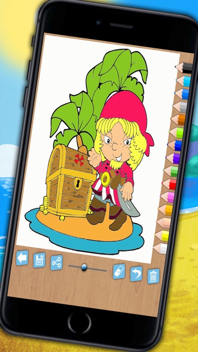 How to cancel & delete Paint and color pirates - Educational pirates coloring game for kids aged 1 to 6 years from iphone & ipad 2