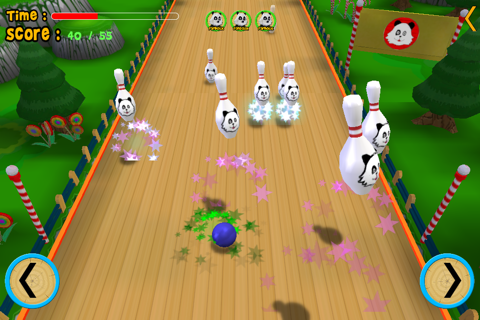 pandoux crazy bowling for kids - free game screenshot 2