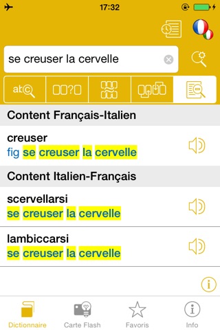 French <-> Italian Talking Dictionary Global Mondadori Langenscheidt screenshot 3