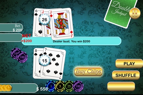 Double Jackpot Casino BlackJack Pro - Ultimate American gambling table screenshot 3