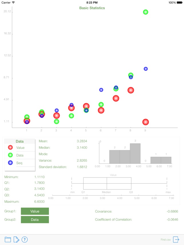 DataStat - data analysis and statistics with 3D plot free(圖5)-速報App