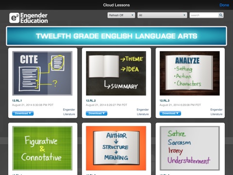 English Twelfth Grade - Common Core Curriculum Builder and Lesson Designer for Teachers and Parents screenshot 2