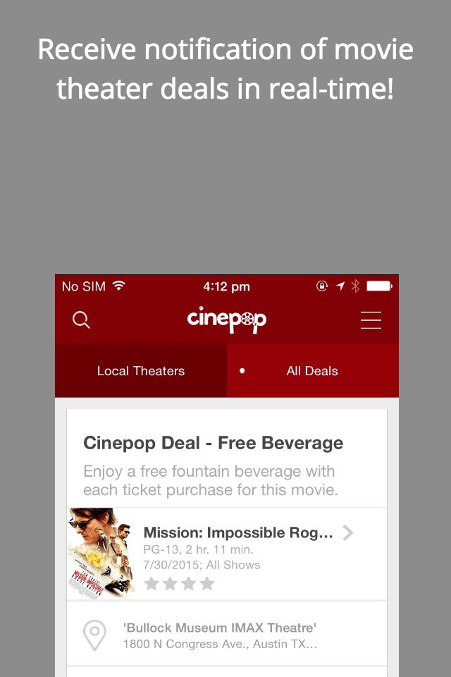 Cinepop - Showtimes, Deals, and Discounts for Movies at Theaters screenshot 3