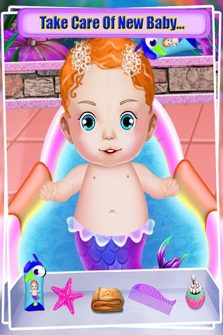 Mermaid Baby Care - Baby Born Dress Up Makeup and Spa with Mermaid World screenshot 3
