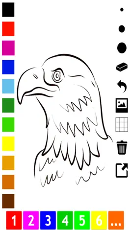 Game screenshot A Coloring Book for Children: Learn to color icons of the United States of America hack