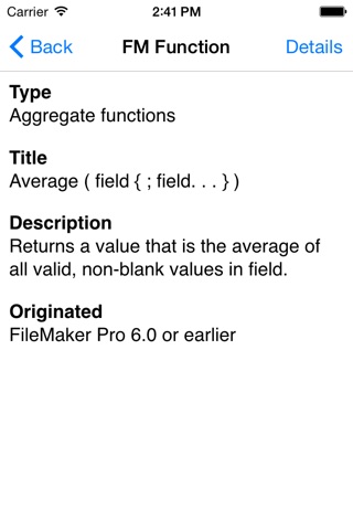 Reference for FileMaker screenshot 3