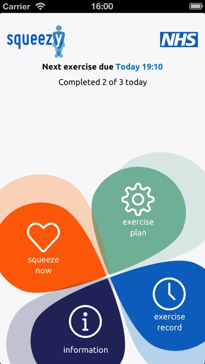 Squeezy - the NHS Physiotherapy App for Pelvic Floor Muscle Exercises
