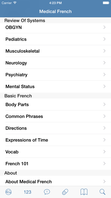 Medical French: Healthcare Phrasebook Screenshot 2