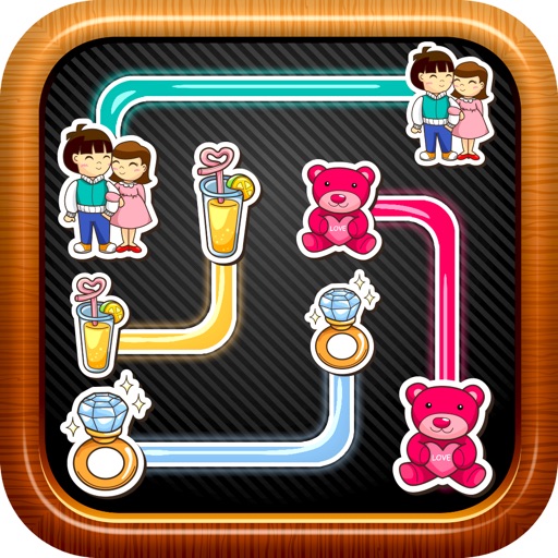 Love Flow free brain puzzle game:Connect your valentine stickers icon