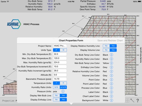 ASHRAE Psychrometric Chart screenshot 2