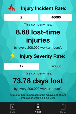 Injury Rate Calculator screenshot 2