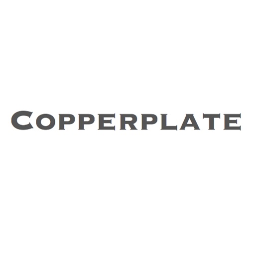 Keyboard of Copperplate Font: Artistic Style Keys for iOS 8