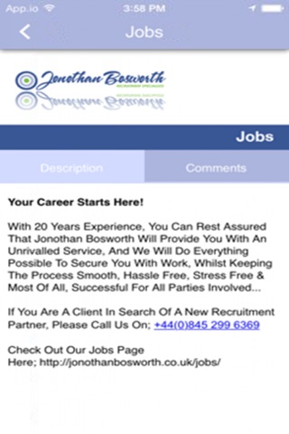Jonothan Bosworth Recruitment screenshot 2