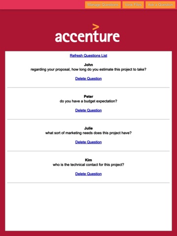 AccentureQ&A screenshot 4