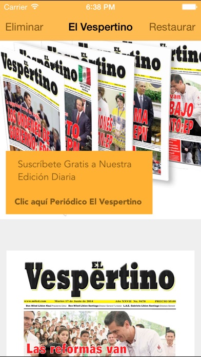 El Vespertino screenshot1