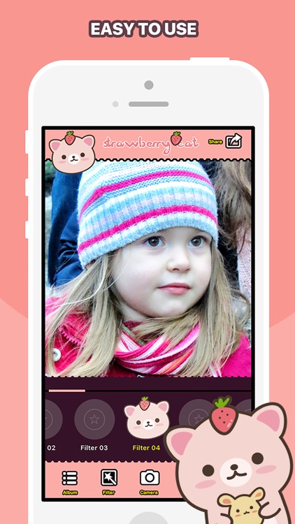 Strawberry Cat Camera - picture and photo effects & filters