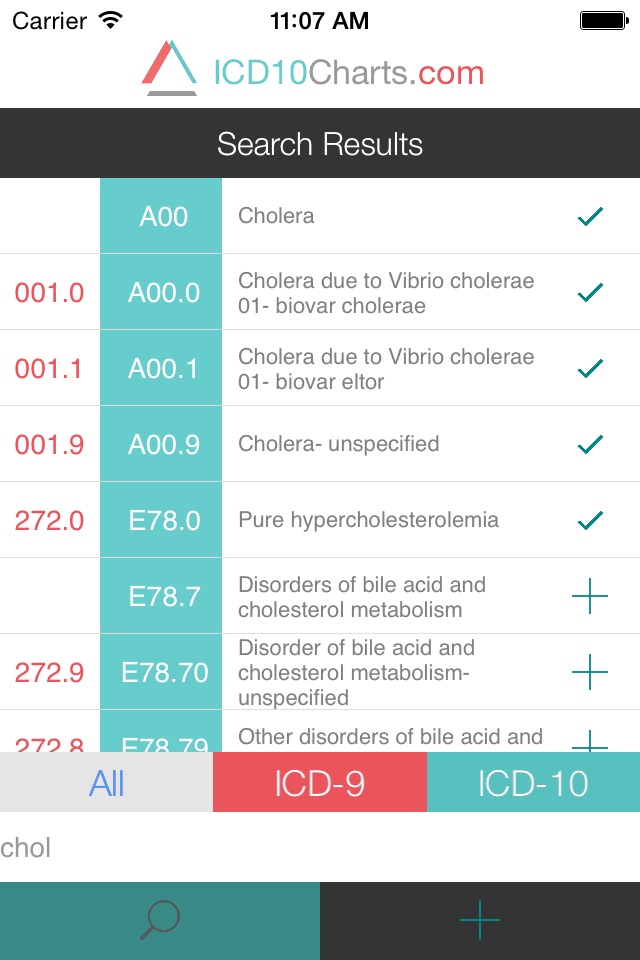 ICD-10 Charts screenshot 2