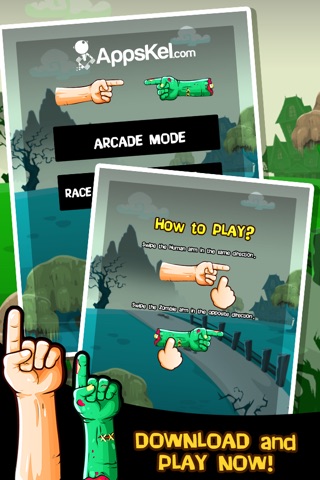A Zombie Hand To Swipe - Match The Arrows That is Made Of Human and Zombies Hands HD Free screenshot 4