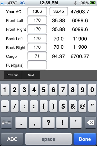 C172K Weight and Balance Calculator screenshot 2