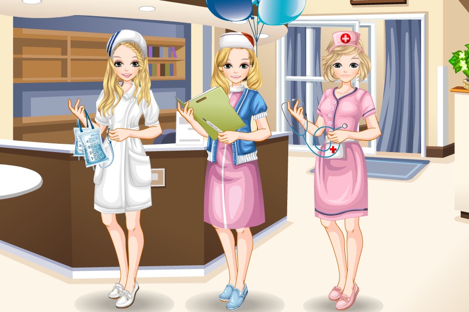 Hospital Nurses  - Hospital game for kids who like to dress up doctors and nurses screenshot 3