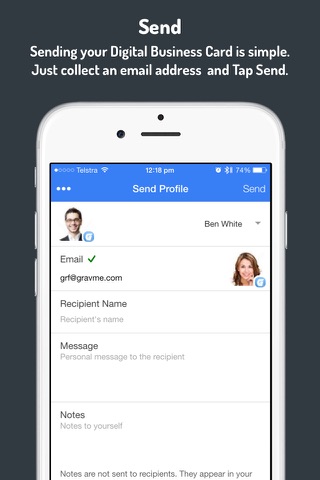 GravMe - The True Digital Business Card App screenshot 3